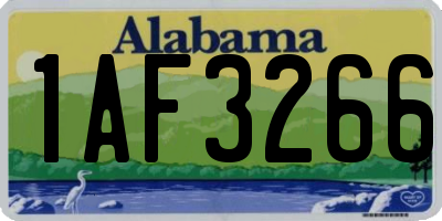AL license plate 1AF3266