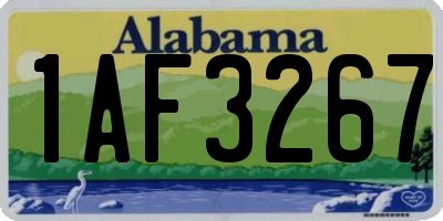 AL license plate 1AF3267