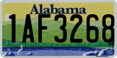 AL license plate 1AF3268