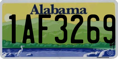 AL license plate 1AF3269