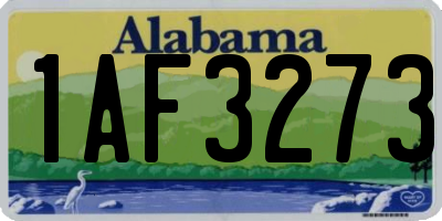 AL license plate 1AF3273