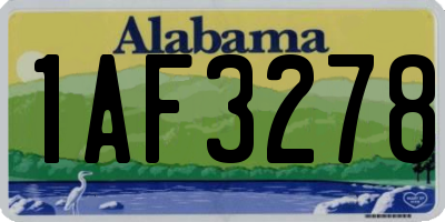AL license plate 1AF3278