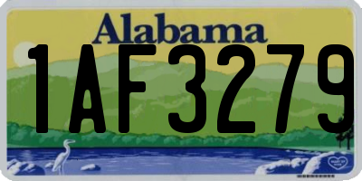 AL license plate 1AF3279