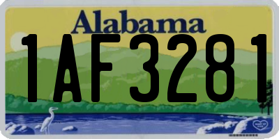 AL license plate 1AF3281