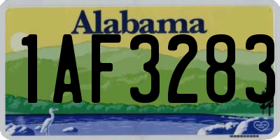AL license plate 1AF3283