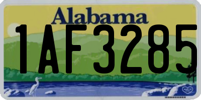 AL license plate 1AF3285