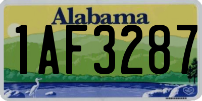 AL license plate 1AF3287