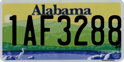 AL license plate 1AF3288