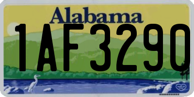 AL license plate 1AF3290