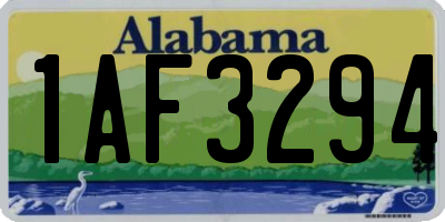 AL license plate 1AF3294