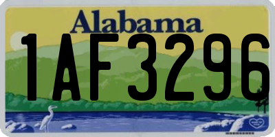 AL license plate 1AF3296