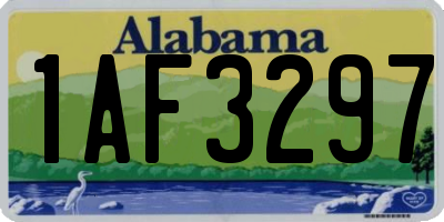 AL license plate 1AF3297