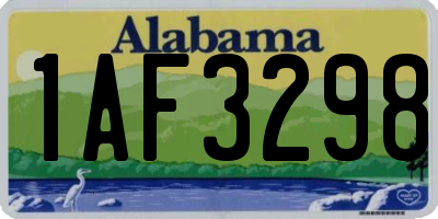 AL license plate 1AF3298