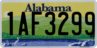 AL license plate 1AF3299