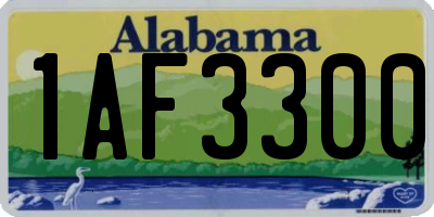 AL license plate 1AF3300