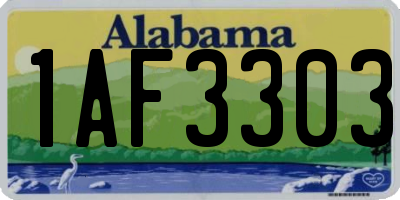 AL license plate 1AF3303