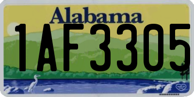 AL license plate 1AF3305