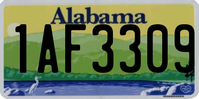 AL license plate 1AF3309