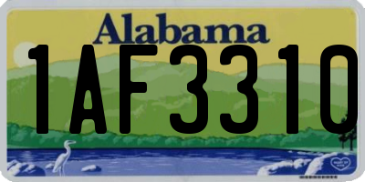 AL license plate 1AF3310