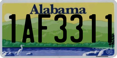 AL license plate 1AF3311