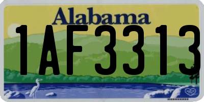 AL license plate 1AF3313