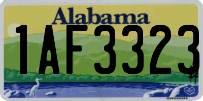 AL license plate 1AF3323
