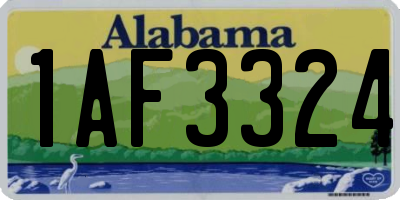 AL license plate 1AF3324