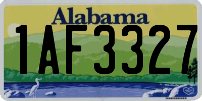 AL license plate 1AF3327