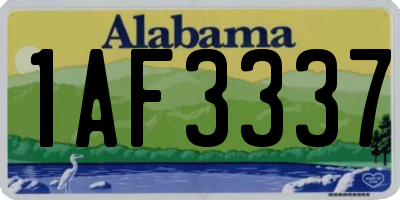 AL license plate 1AF3337