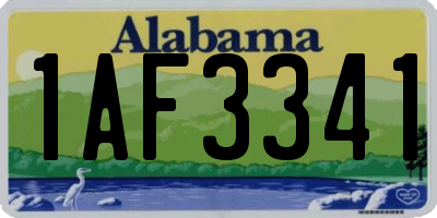 AL license plate 1AF3341