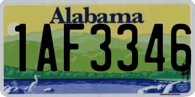 AL license plate 1AF3346