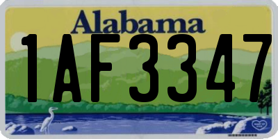 AL license plate 1AF3347