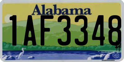 AL license plate 1AF3348