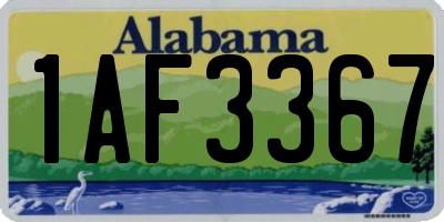 AL license plate 1AF3367