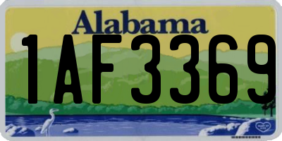 AL license plate 1AF3369
