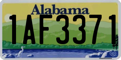 AL license plate 1AF3371