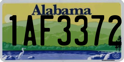 AL license plate 1AF3372