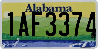 AL license plate 1AF3374