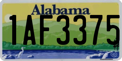 AL license plate 1AF3375