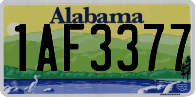 AL license plate 1AF3377