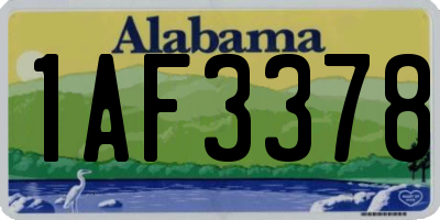 AL license plate 1AF3378
