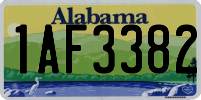 AL license plate 1AF3382