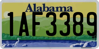 AL license plate 1AF3389