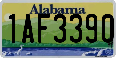 AL license plate 1AF3390