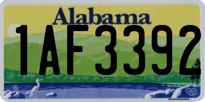 AL license plate 1AF3392