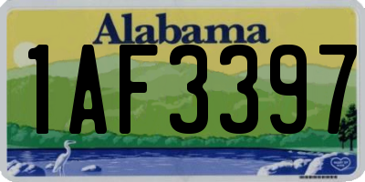 AL license plate 1AF3397