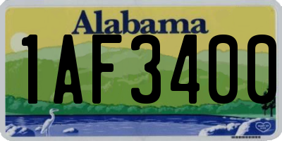 AL license plate 1AF3400