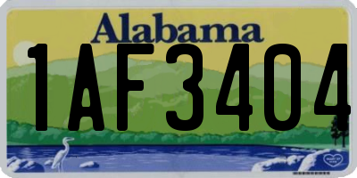 AL license plate 1AF3404