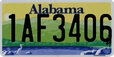 AL license plate 1AF3406