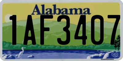 AL license plate 1AF3407